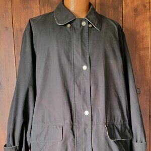 Vintage London Fog Limited Edition Field Jacket Black with Tan Accents Men’s XL